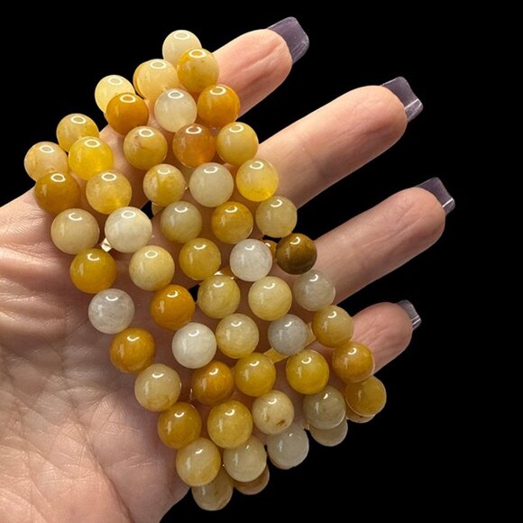 Yellow Aventurine Bracelet Jewelry crystal beaded accessories handmade boho NEW - Picture 9 of 10